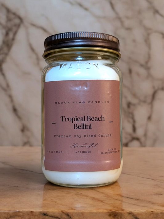 Tropical Beach Bellini | 12.5oz. Mason Jar Candle